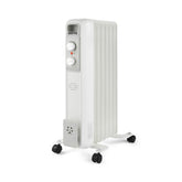 7-Fin White Portable Oil Filled Electric Radiator Heater
