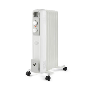7-Fin White Portable Oil Filled Electric Radiator Heater