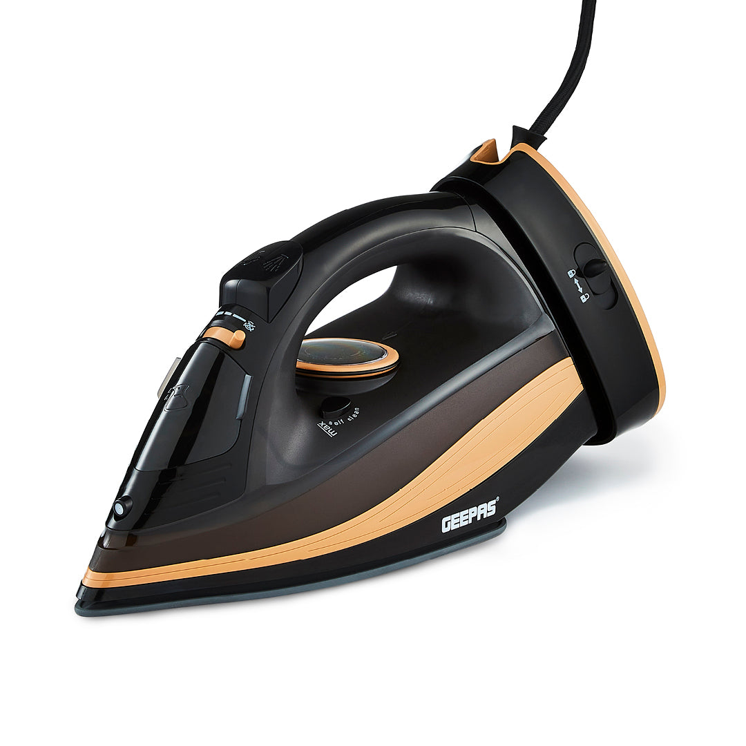 2-In-1 Black and Gold Vertical Or Burst Cordless Steam Iron