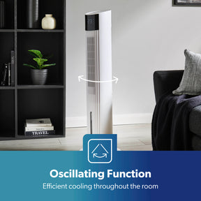 3-In-1 Air Cooler, Tower Fan and Humidifier In White 42"