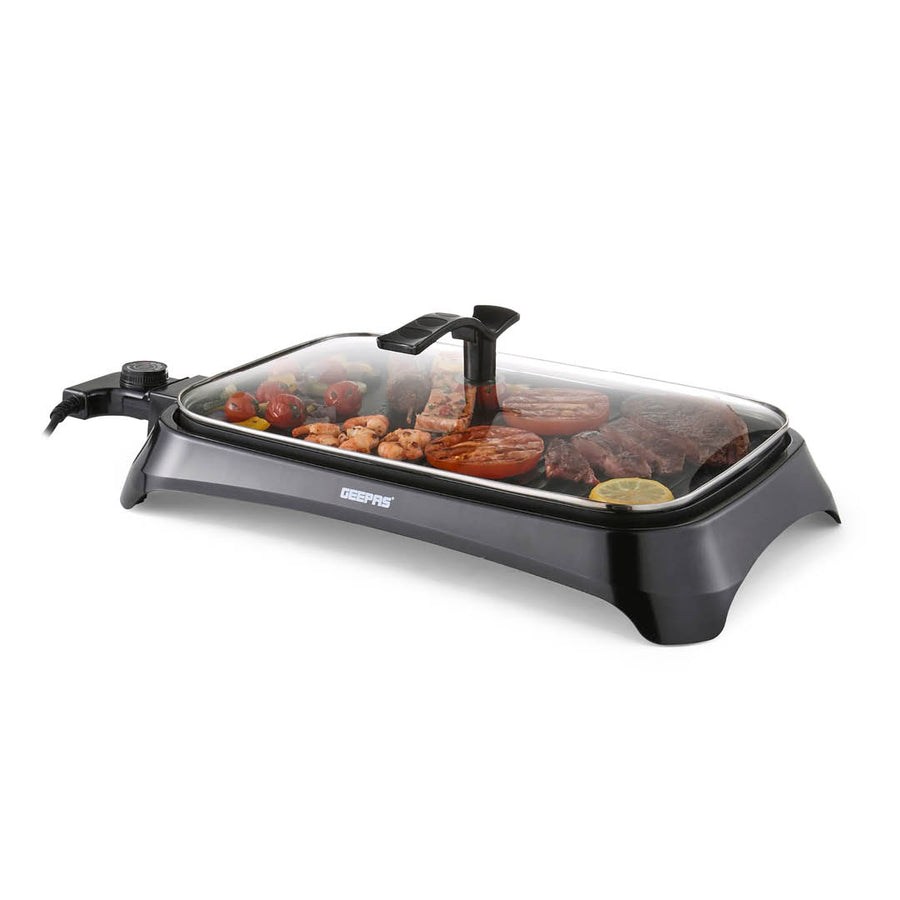 Indoor Electric Barbeque Grill With Hot Plate | Geepas UK