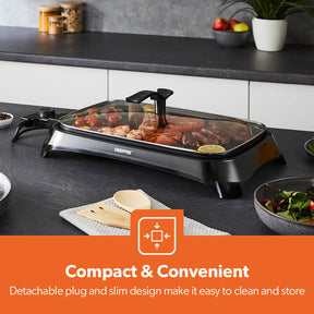 Indoor Smokeless Electric Barbeque Grill With Hot Plate