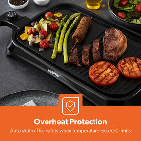 Indoor Smokeless Electric Barbeque Grill With Hot Plate