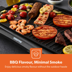 Indoor Smokeless Electric Barbeque Grill With Hot Plate