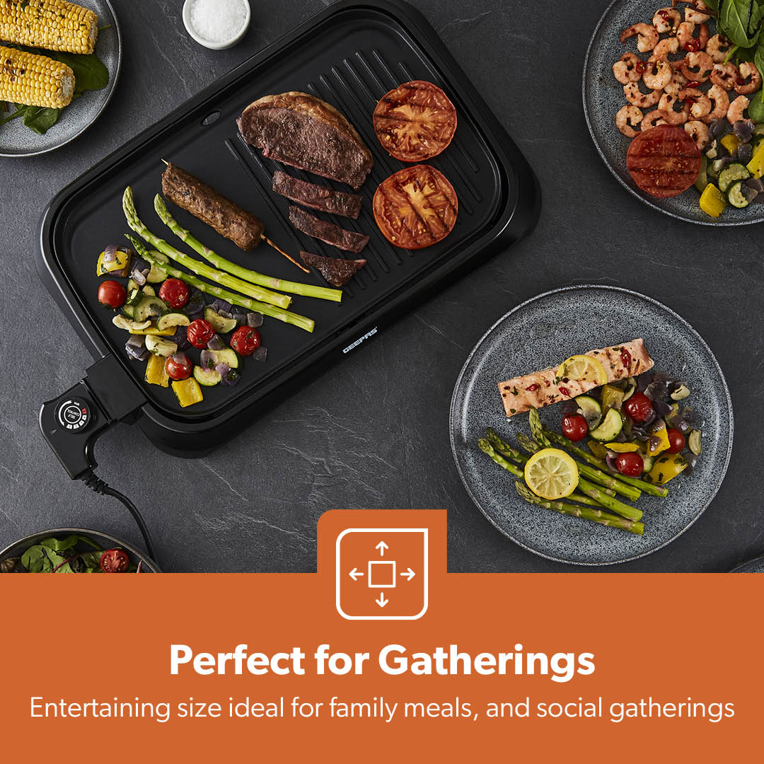 Indoor Smokeless Electric Barbeque Grill With Hot Plate