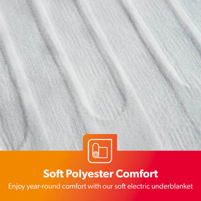 King-Sized Electric Heated Blanket With Three Heat Settings