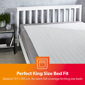 King-Sized Electric Heated Blanket With Three Heat Settings