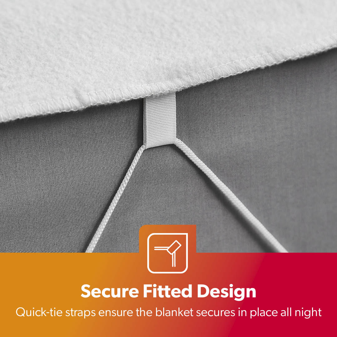 King-Sized Electric Heated Blanket With Three Heat Settings