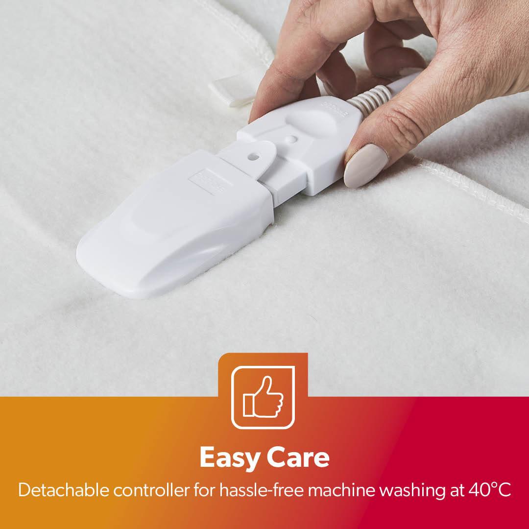 King-Sized Electric Heated Blanket With Three Heat Settings