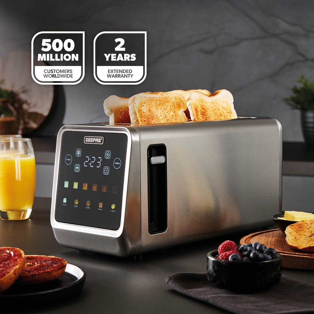 1450W High-Power Touchscreen Digital Two-Slice Extra-Long Toaster