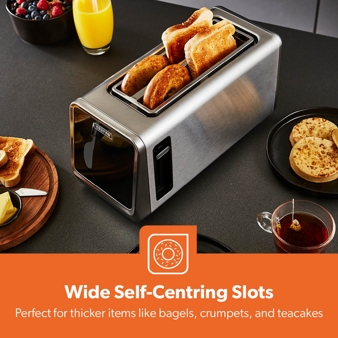 1450W High-Power Touchscreen Digital Two-Slice Extra-Long Toaster