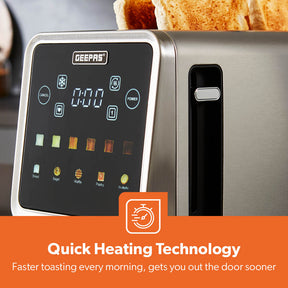 1450W High-Power Touchscreen Digital Two-Slice Extra-Long Toaster