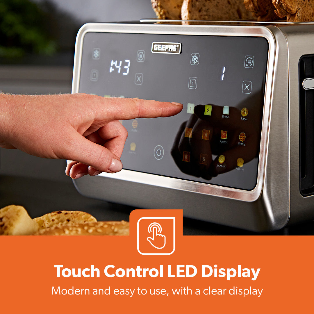 4-Silce Digital Toaster With Touchscreen Controls & Extra Wide Slots