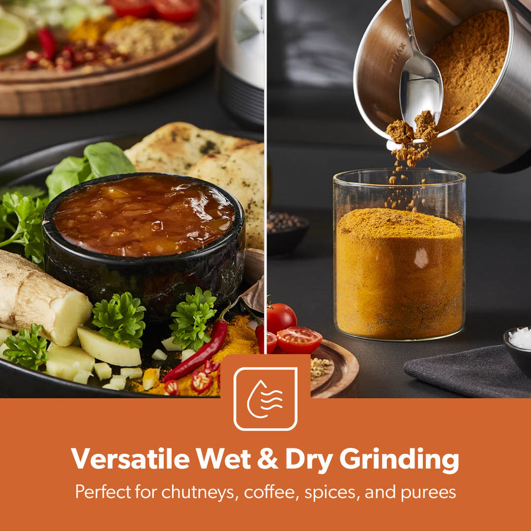 450W Electric Wet & Dry Grinder with Stainless Steel Jar & Blades