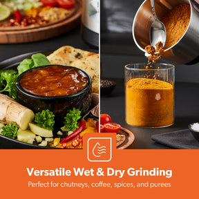 450W Electric Wet & Dry Grinder with Stainless Steel Jar & Blades
