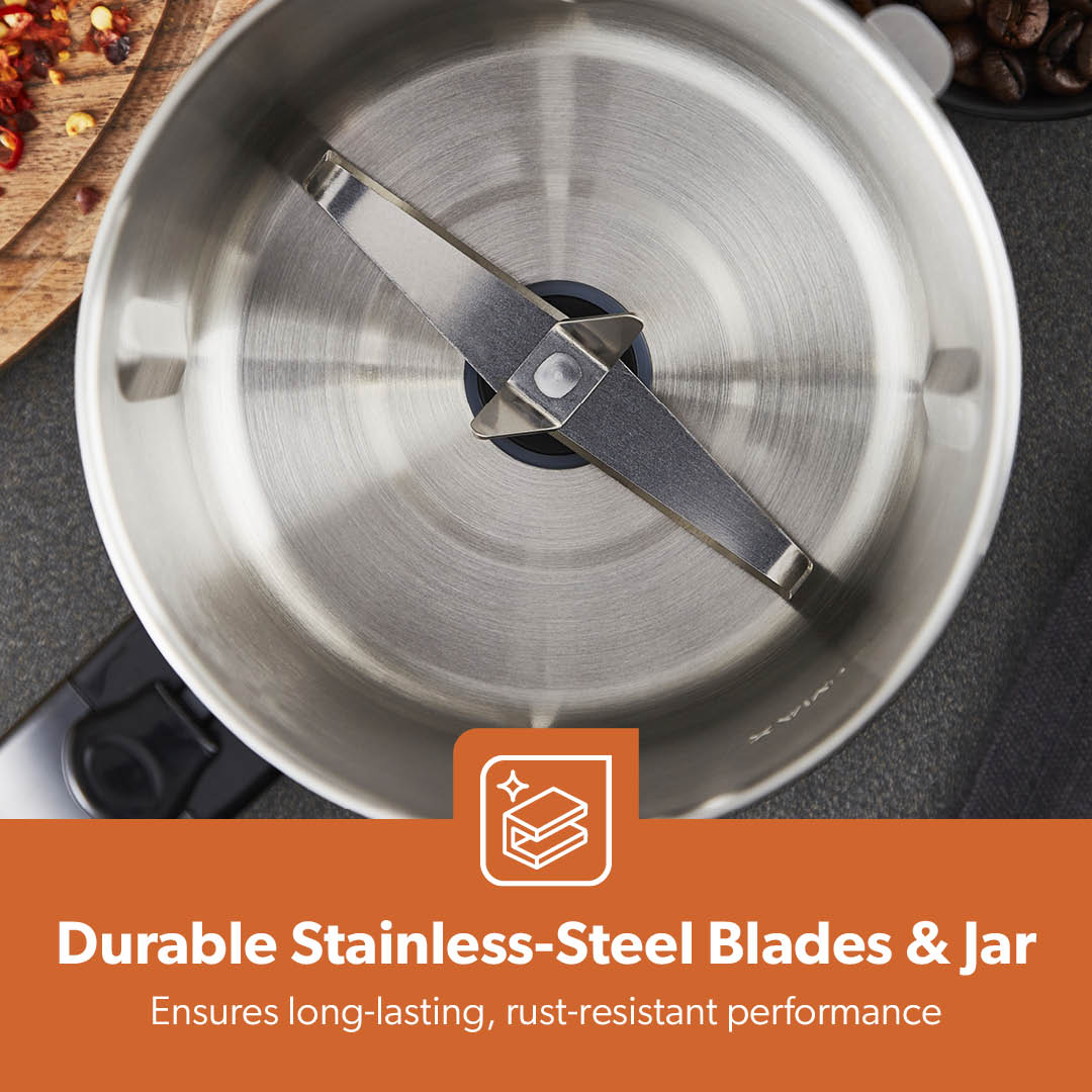 450W Electric Wet & Dry Grinder with Stainless Steel Jar & Blades