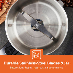 450W Electric Wet & Dry Grinder with Stainless Steel Jar & Blades