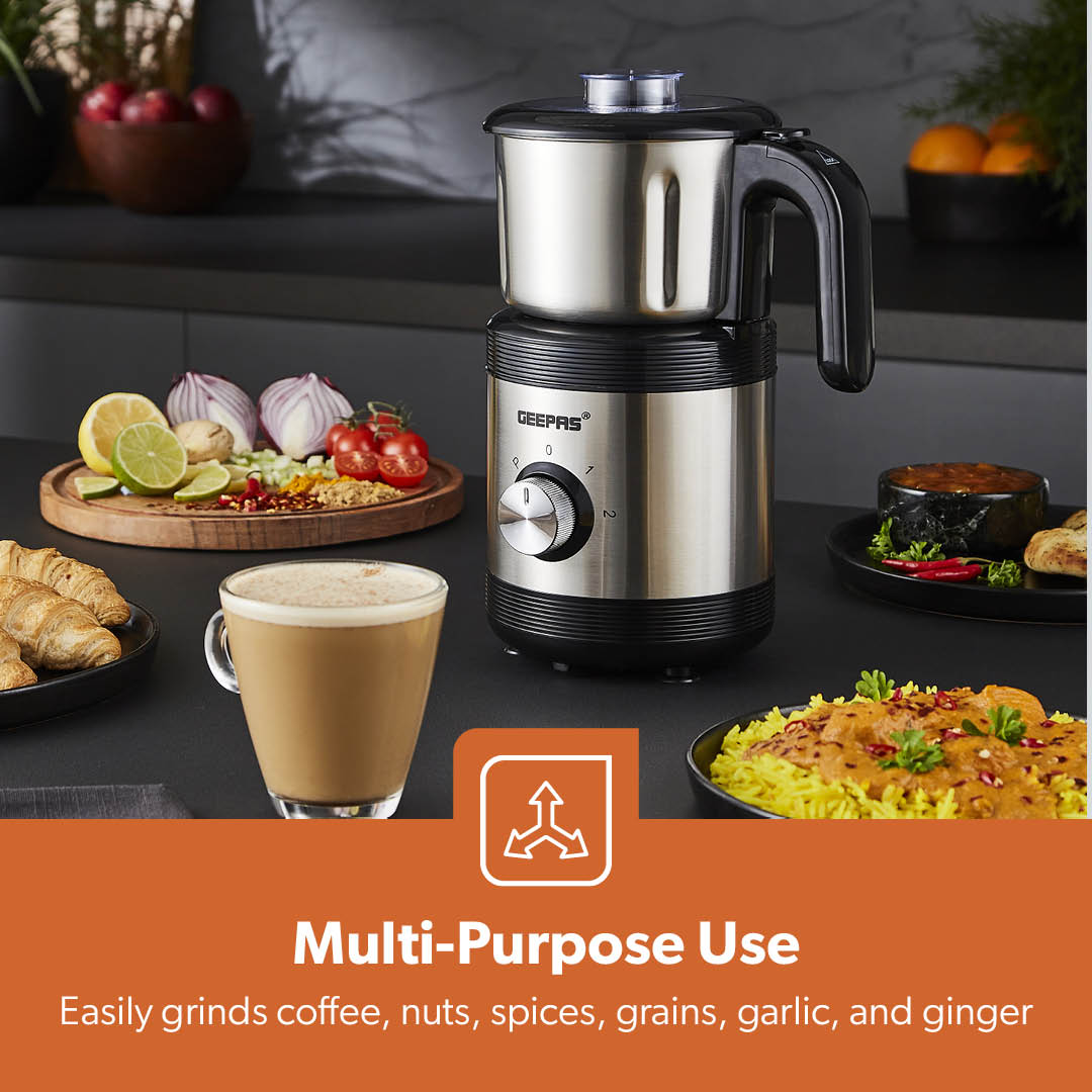 450W Electric Wet & Dry Grinder with Stainless Steel Jar & Blades