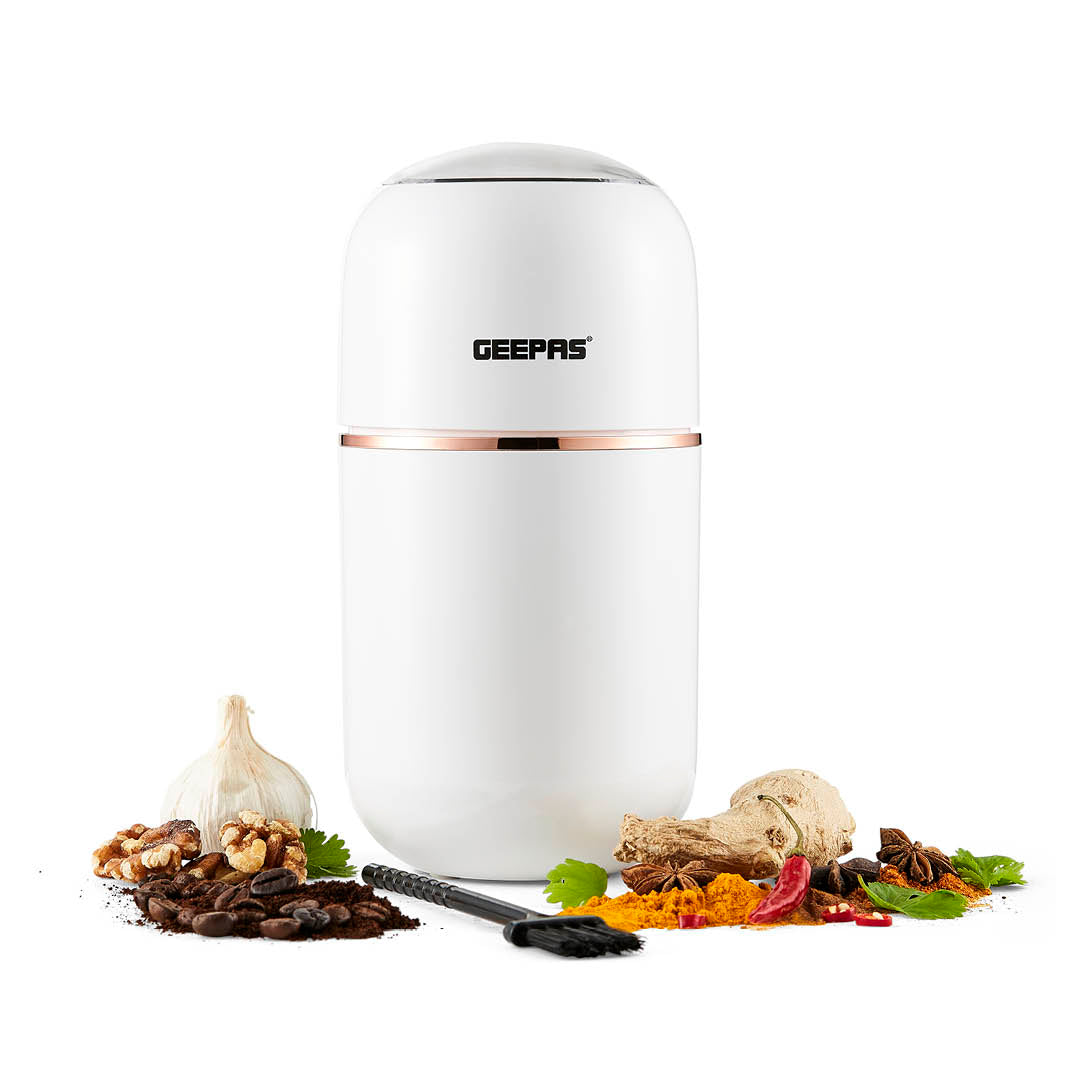 White Capsule Press-Down Bullet Coffee Grinder