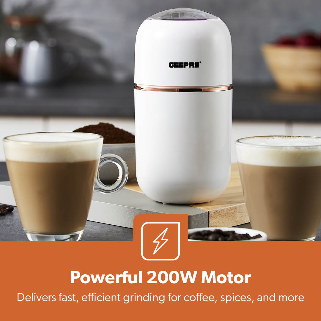 White Capsule Press-Down Bullet Coffee Grinder