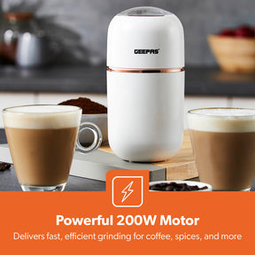 White Capsule Press-Down Bullet Coffee Grinder