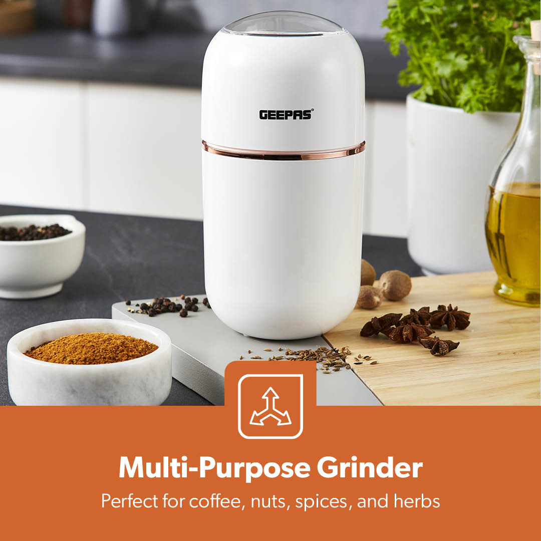 White Capsule Press-Down Bullet Coffee Grinder