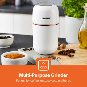 White Capsule Press-Down Bullet Coffee Grinder