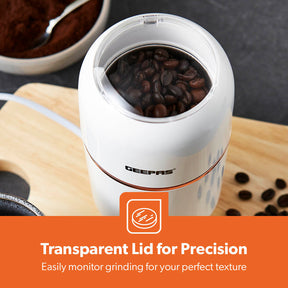 White Capsule Press-Down Bullet Coffee Grinder