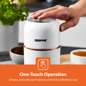 White Capsule Press-Down Bullet Coffee Grinder