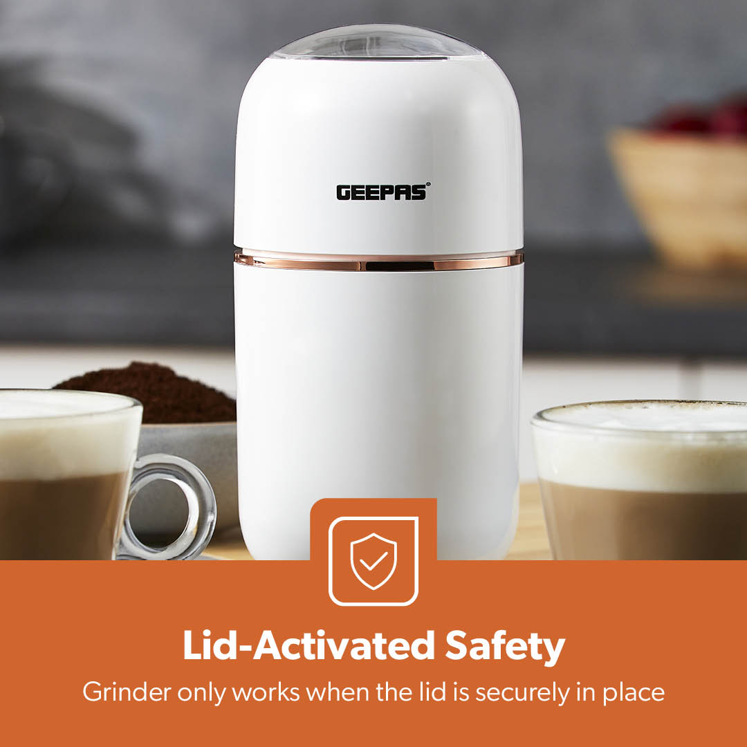 White Capsule Press-Down Bullet Coffee Grinder
