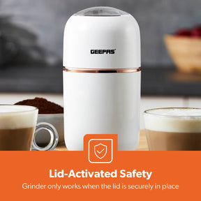 White Capsule Press-Down Bullet Coffee Grinder
