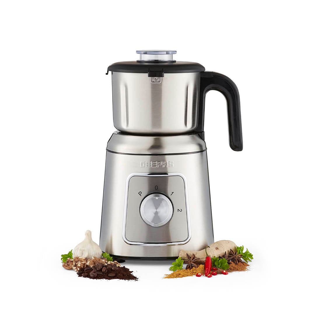 600W Silver Steel Electric Wet & Dry Mixer Grinder