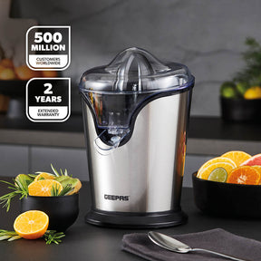 100W Silver Electric Juice Maker & Citrus Squeezer