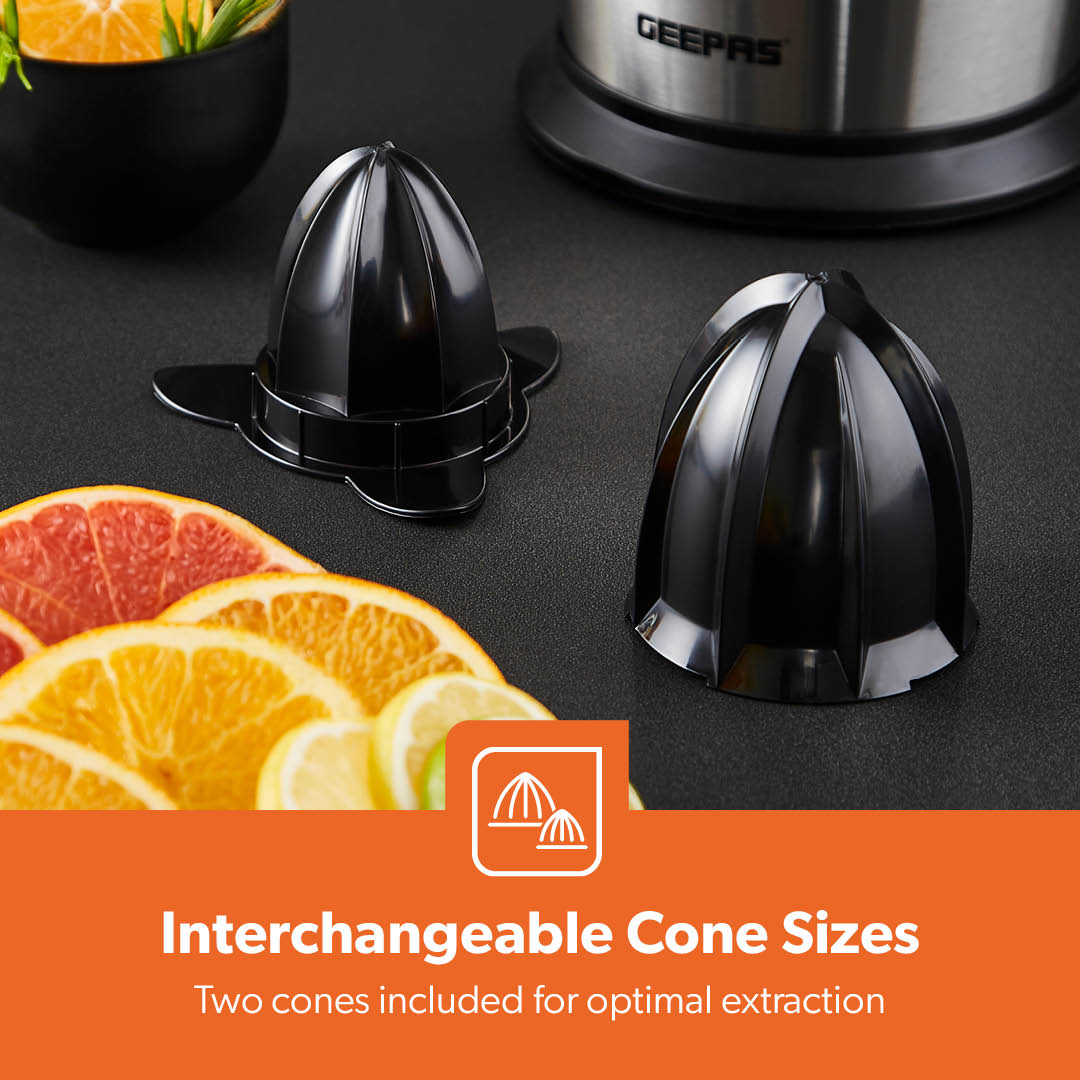 100W Silver Electric Juice Maker & Citrus Squeezer