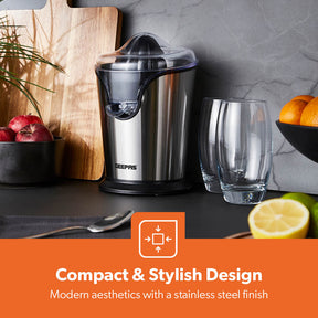 100W Silver Electric Juice Maker & Citrus Squeezer