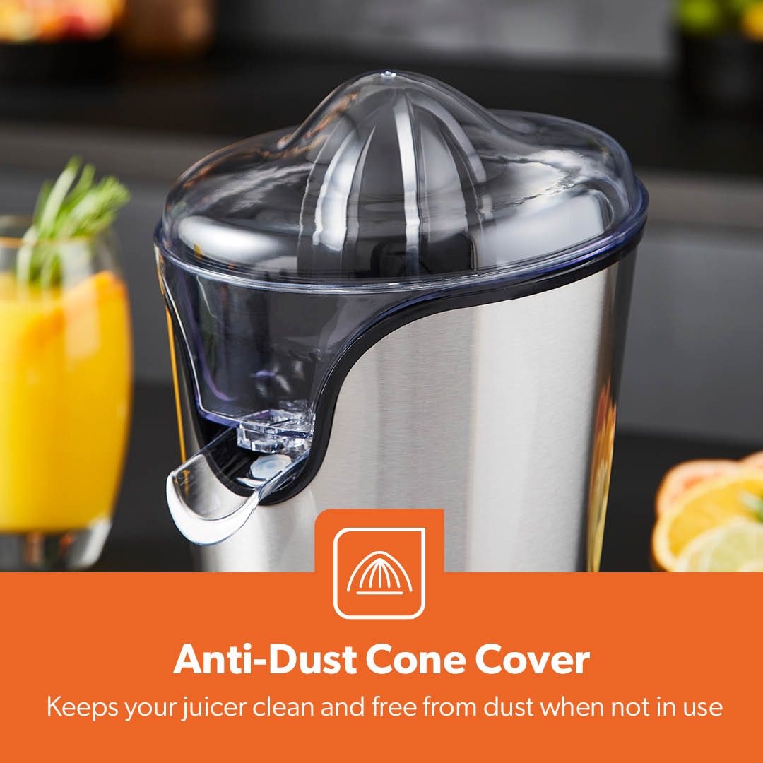100W Silver Electric Juice Maker & Citrus Squeezer