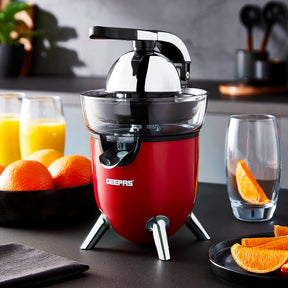 Red Dual-Cone 'Retrovive' Electric Juicer Extractor