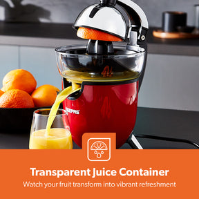 Red Dual-Cone 'Retrovive' Electric Juicer Extractor