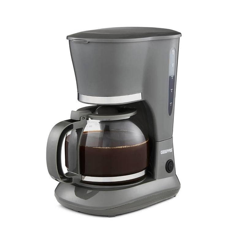 1.5L Automatic Filter Coffee Machine In Grey | Geepas UK