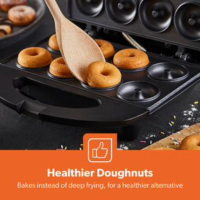 8-Hole Non-Stick Stainless Steel Doughnut Maker Machine