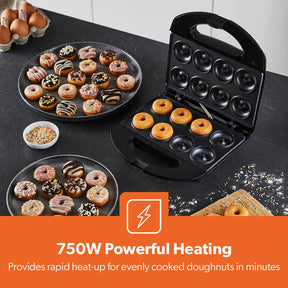 8-Hole Non-Stick Stainless Steel Doughnut Maker Machine
