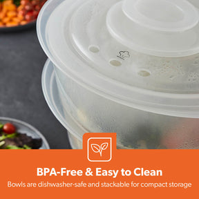 3-Tier Electric Stainless Steel Food Steamer and Cooker 12L