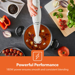 180W White Immersion Blender and Hand Mixer