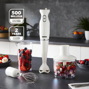 4-in-1 White Hand Blender with Electric Whisk