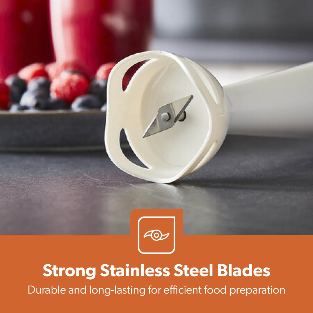 4-in-1 White Hand Blender with Electric Whisk