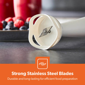 4-in-1 White Hand Blender with Electric Whisk