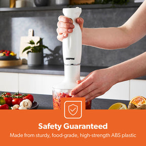 4-in-1 White Hand Blender with Electric Whisk