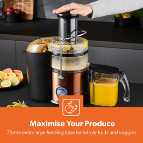 800W High-Speed Centrifugal Juicer With Wide Chute & Dual Speed