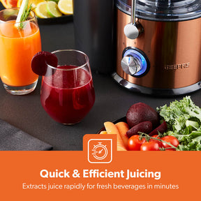 800W High-Speed Centrifugal Juicer With Wide Chute & Dual Speed