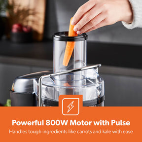 800W High-Speed Centrifugal Juicer With Wide Chute & Dual Speed